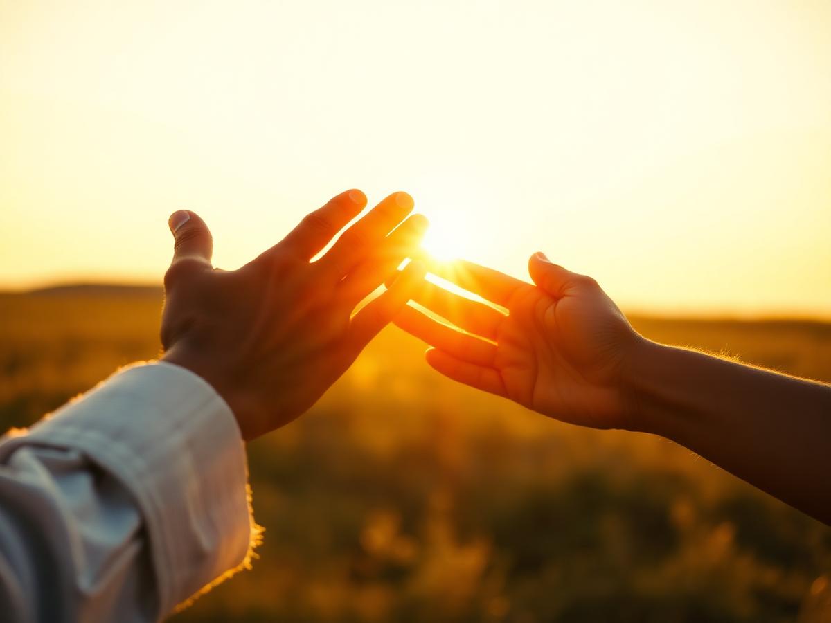 Hands reaching for hope